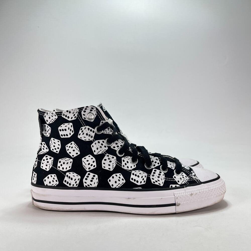 Converse Chuck Taylor All Star Pro Black Dice Skate Shoes A03221C Men's Size 7.5
